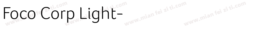 Foco Corp Light字体转换